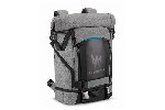 Acer 15.6" Predator Rolltop Backpack, Gray n Teal Blue